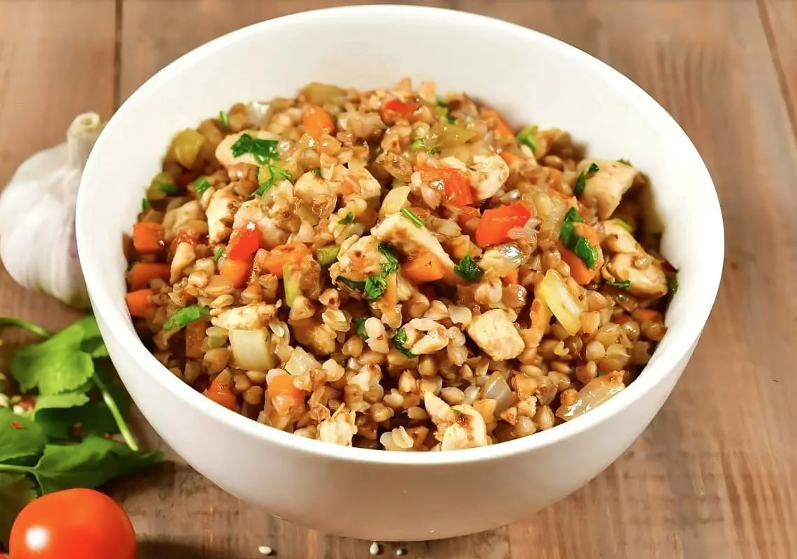 🍄🥦 С необычным ингредиентом: Гречка с овощами, грибами и тыквенными семечками – Вкусно и Питательн