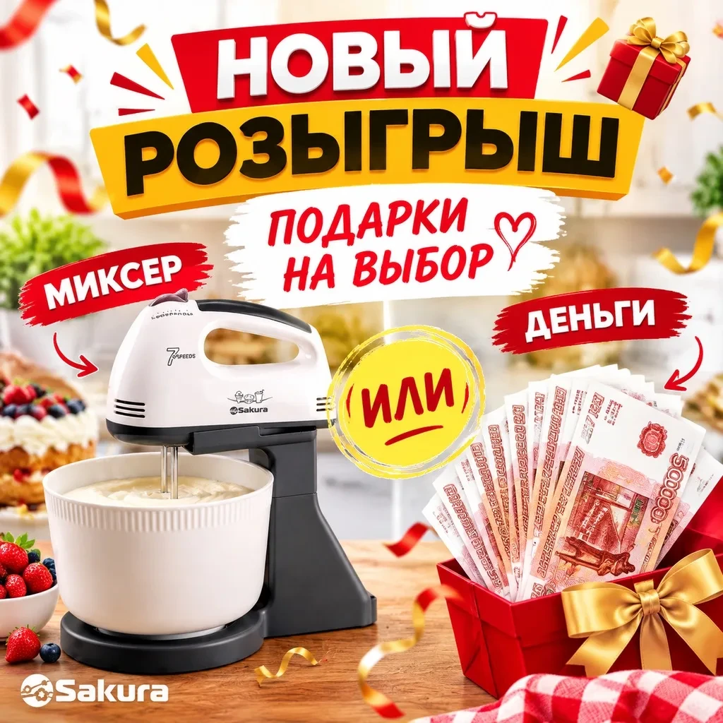 🎉ДАРИМ МИКСЕР ИЛИ ДЕНЬГИ❤️