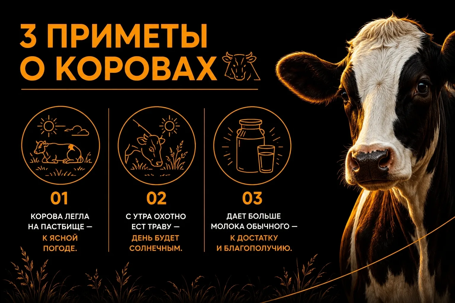 🐄 Что предсказывали коровы? Три народные приметы