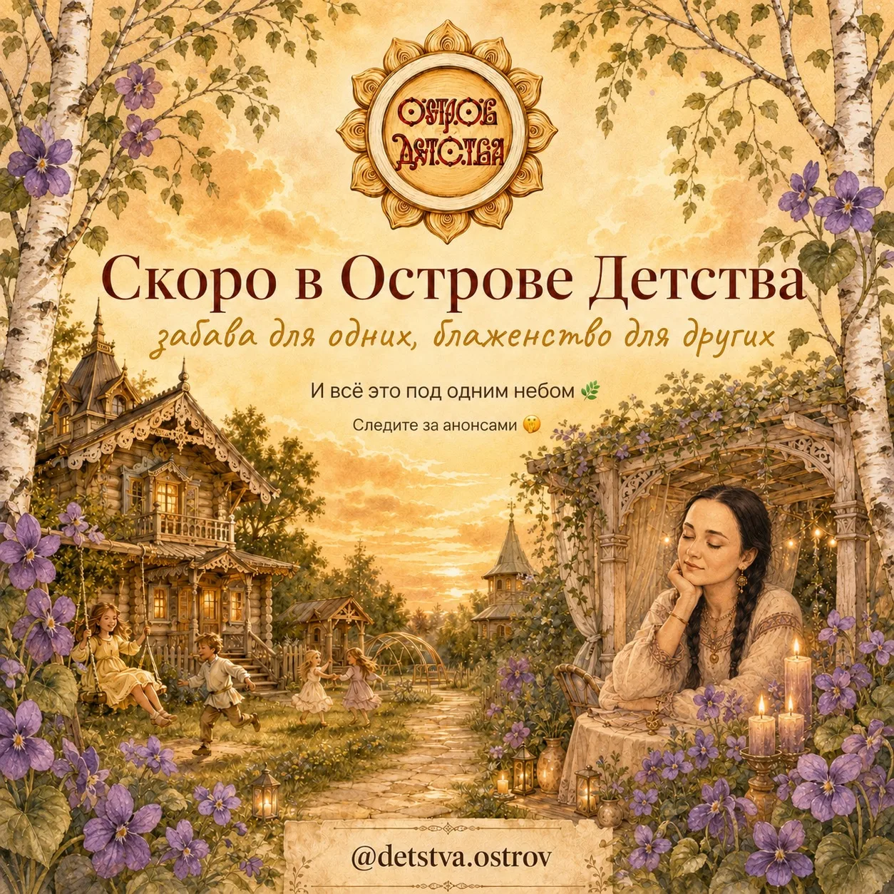 На Руси говорили: всему своё время ☀️

Скоро в Острове Детства — время для забавы и время для покоя�