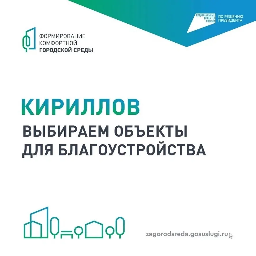 ✅ Кирилловчане могут проголосовать за территории, которые благоустроят в 2027 году!