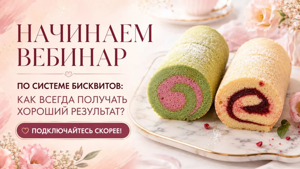 🔥 Начинаем вебинар по системе бисквитов.

Задумайтесь:

Если два кондитера берут один и тот же реце