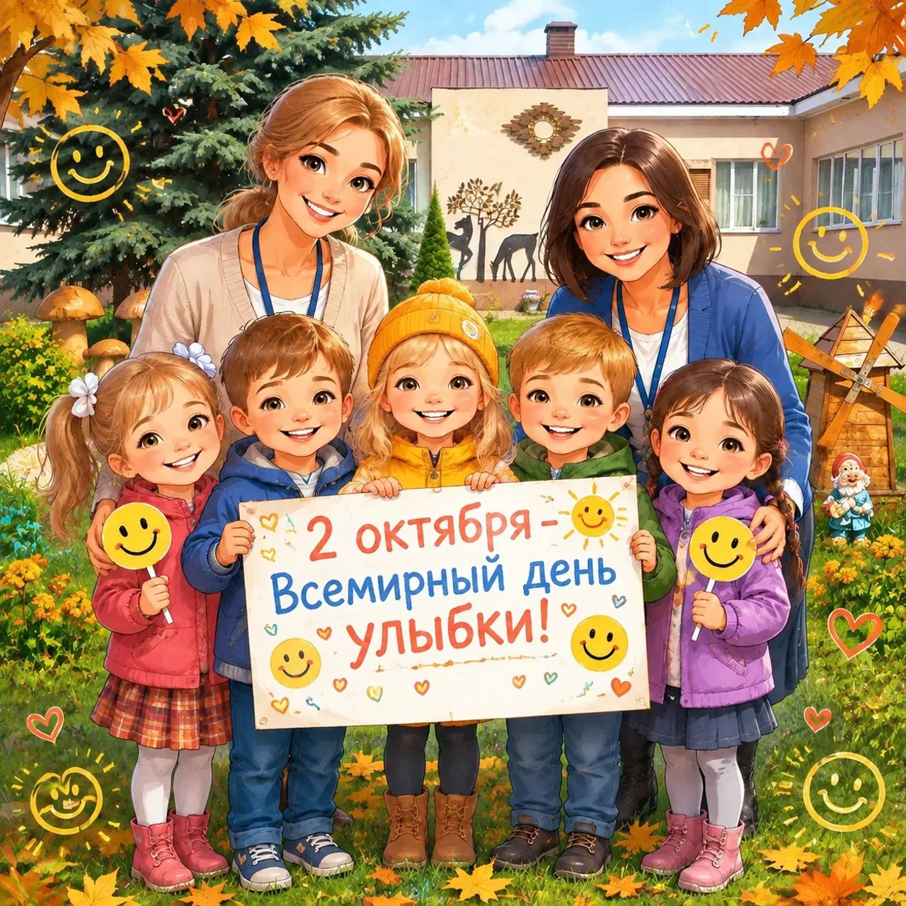 😁 2 октября — Всемирный день улыбки! 🎉