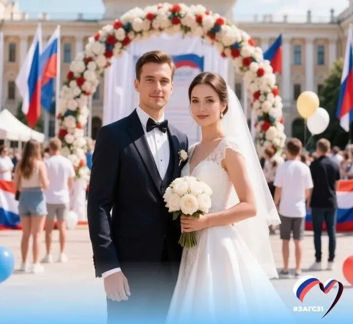 🇷🇺Свадьбы в День России💕
12 июня, в День России, в органах ЗАГС Белгородской области зарегистриру