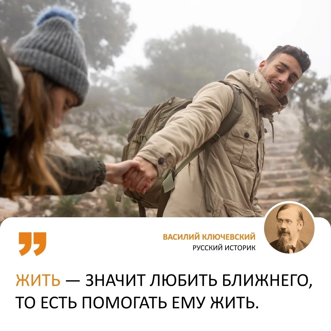 «ЖИТЬ — ЗНАЧИТ ЛЮБИТЬ БЛИЖНЕГО»

Василий Осипович Ключевский — величайший русский историк, профессор