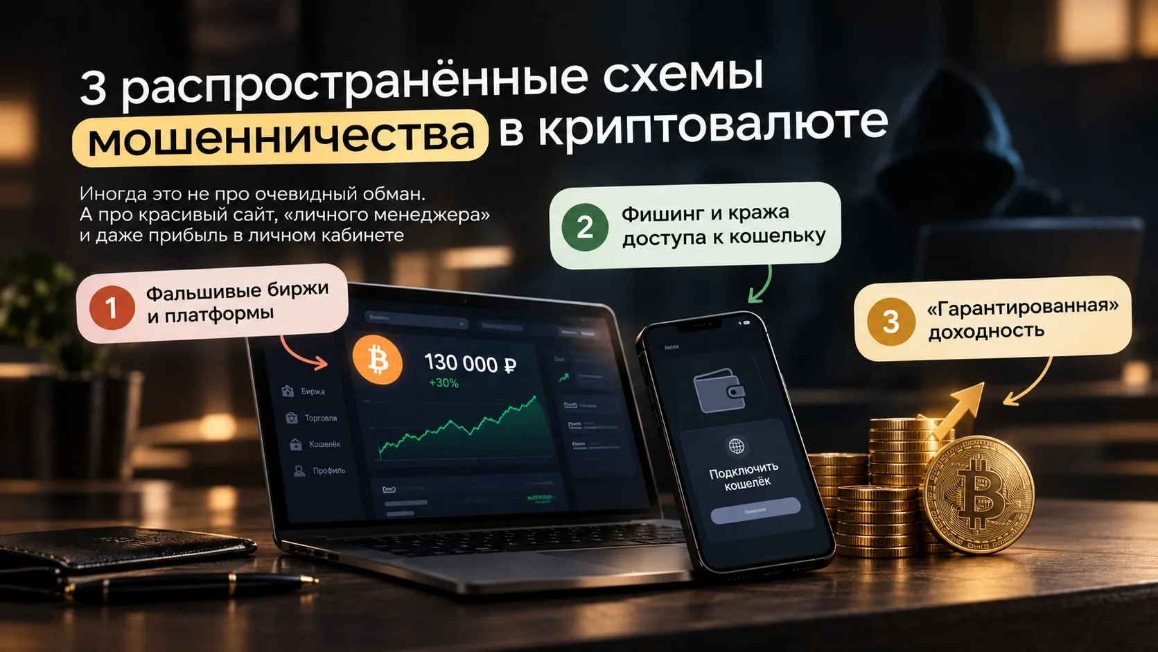 3 распространённые схемы мошенничества в криптовалюте