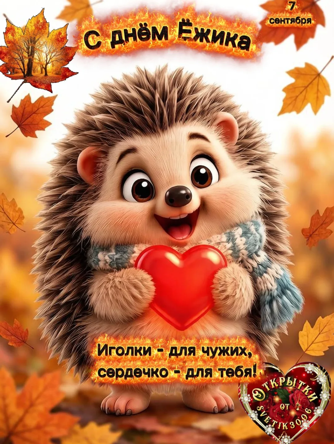 С днем Ёжика. 7 сентября.