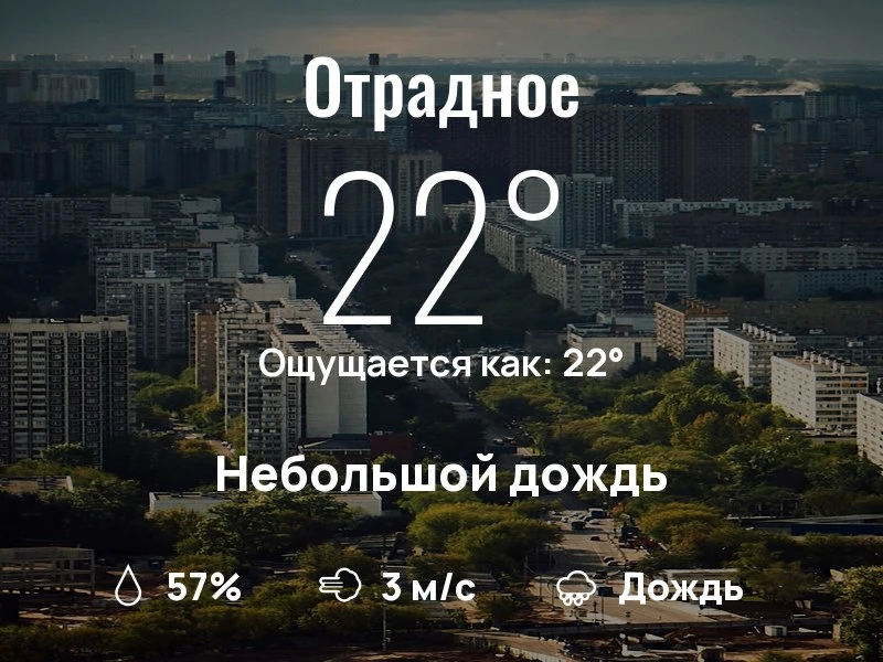 Что с погодой в Отрадном?
