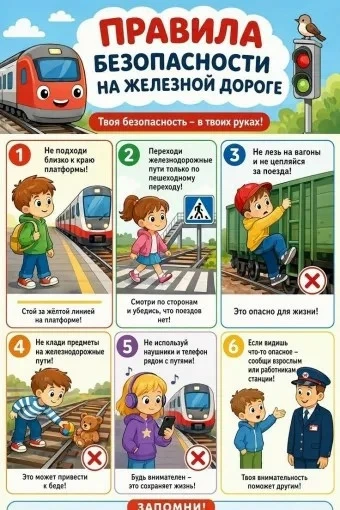🚦 Безопасность на железной дороге — это важно! 🚦
