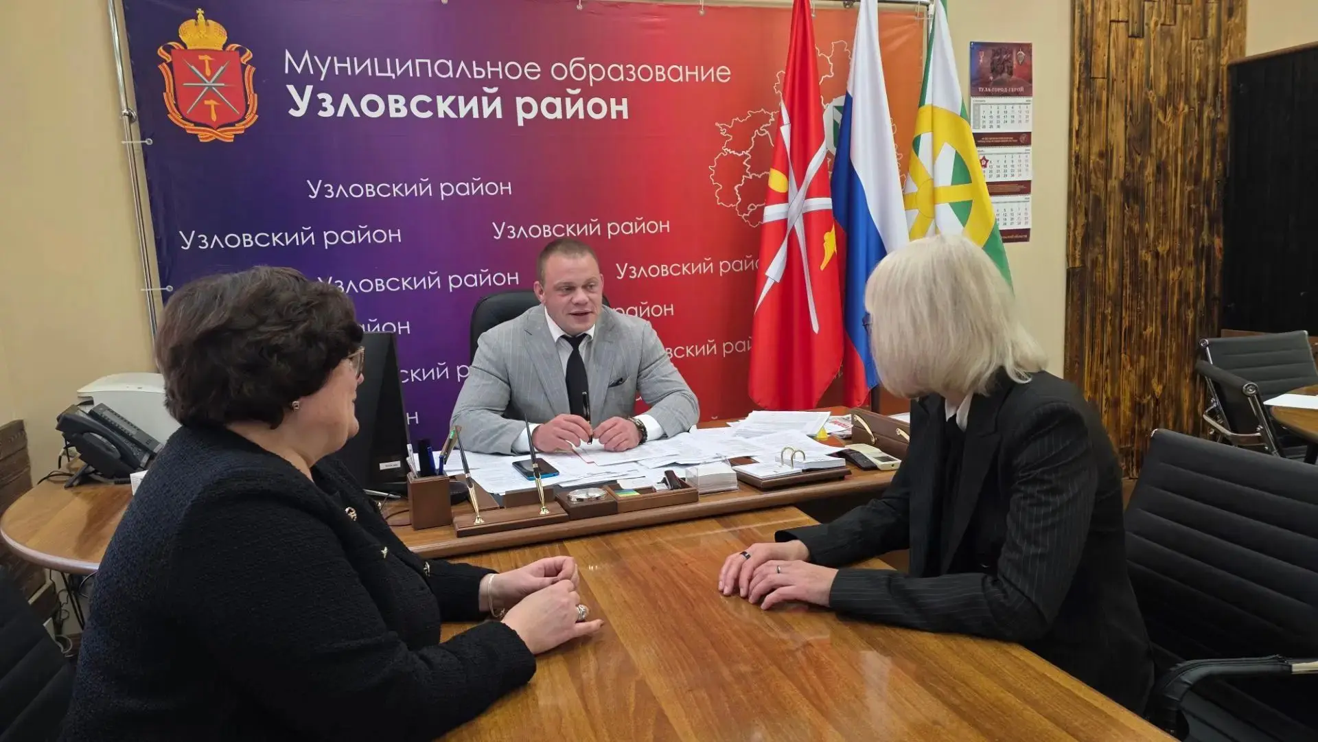 Вместе с и.о. Главы Администрации Узловского района В.А. Черных и Главой МО г. Узловая ...