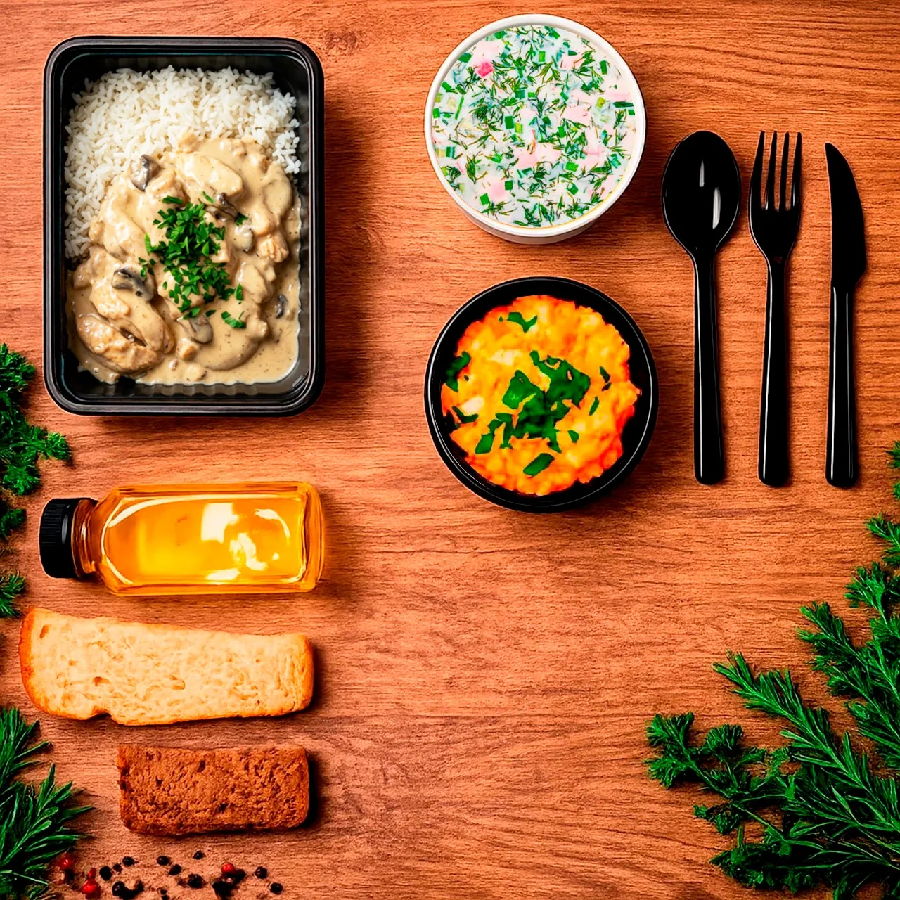 Финал рабочей недели будет вкусным 😎🤤

В нашем меню сегодня:
🔹окрошка 
🔹бефстроганов из курицы с