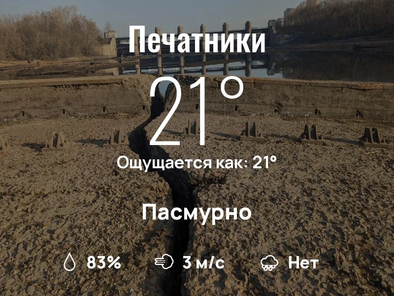 Что с погодой в Печатниках?