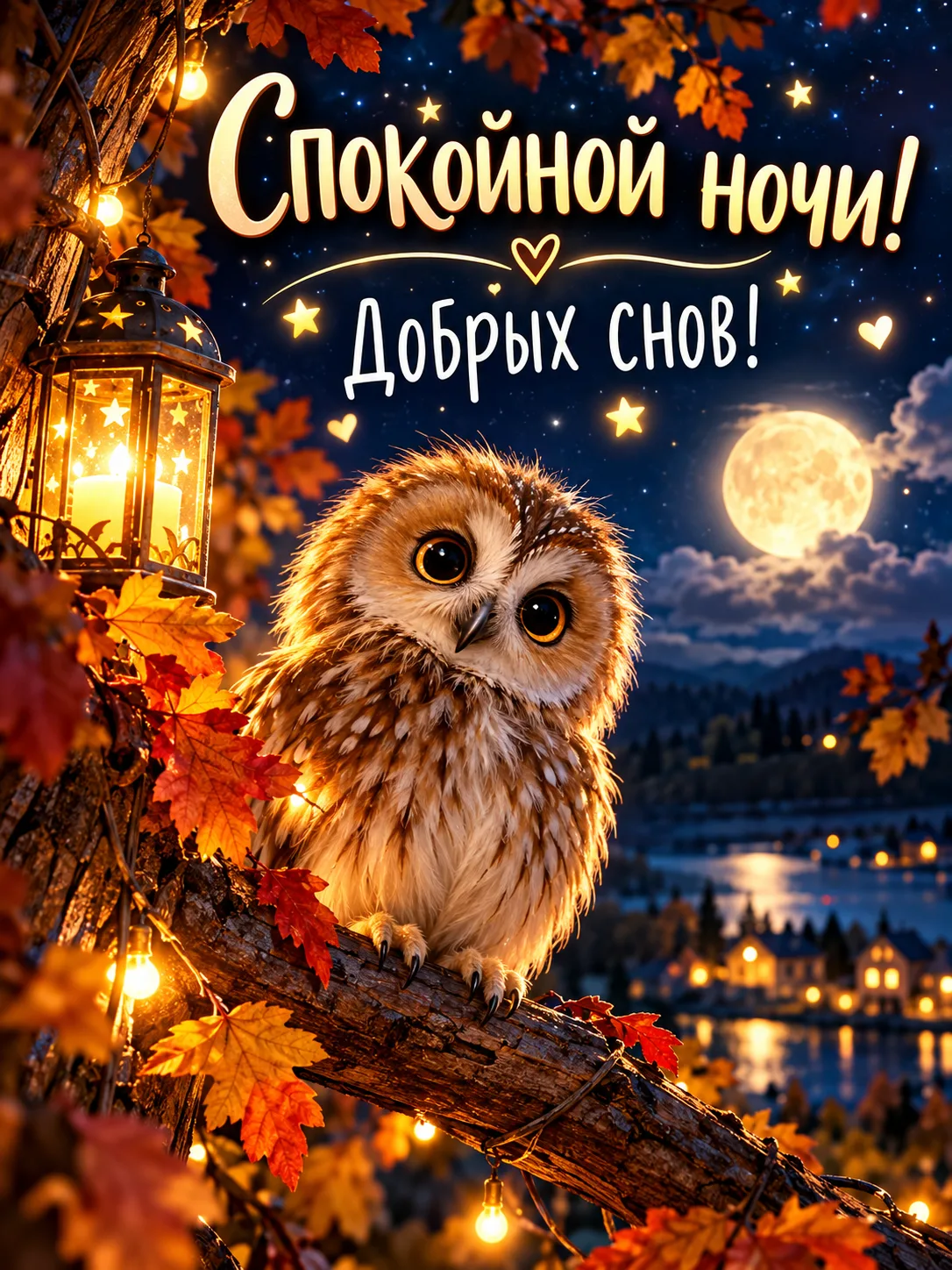 🦉🌙 Спокойной ночи и добрых снов! ✨
