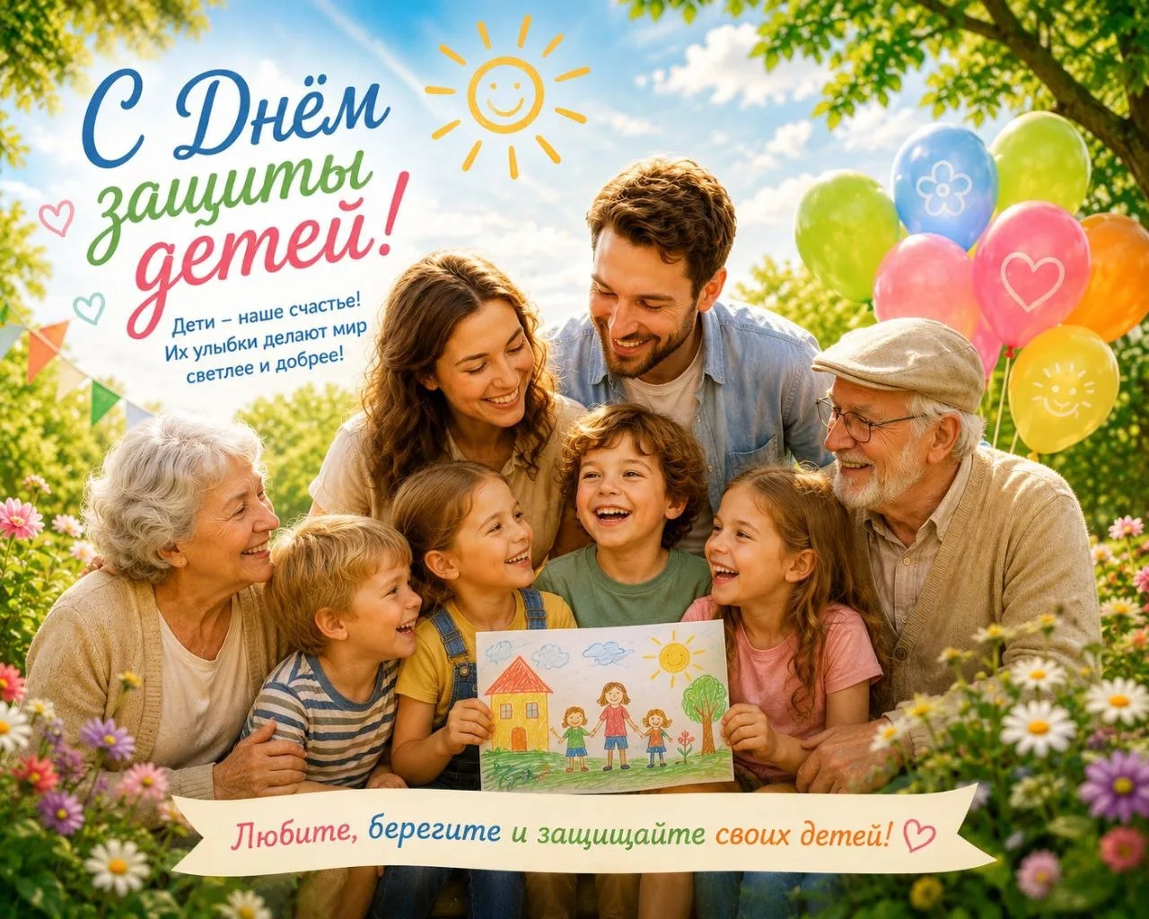 🌞С первым днём лета, дорогие!
👫С Днём защиты детей!

Пусть этот июньский день подарит миру самое г
