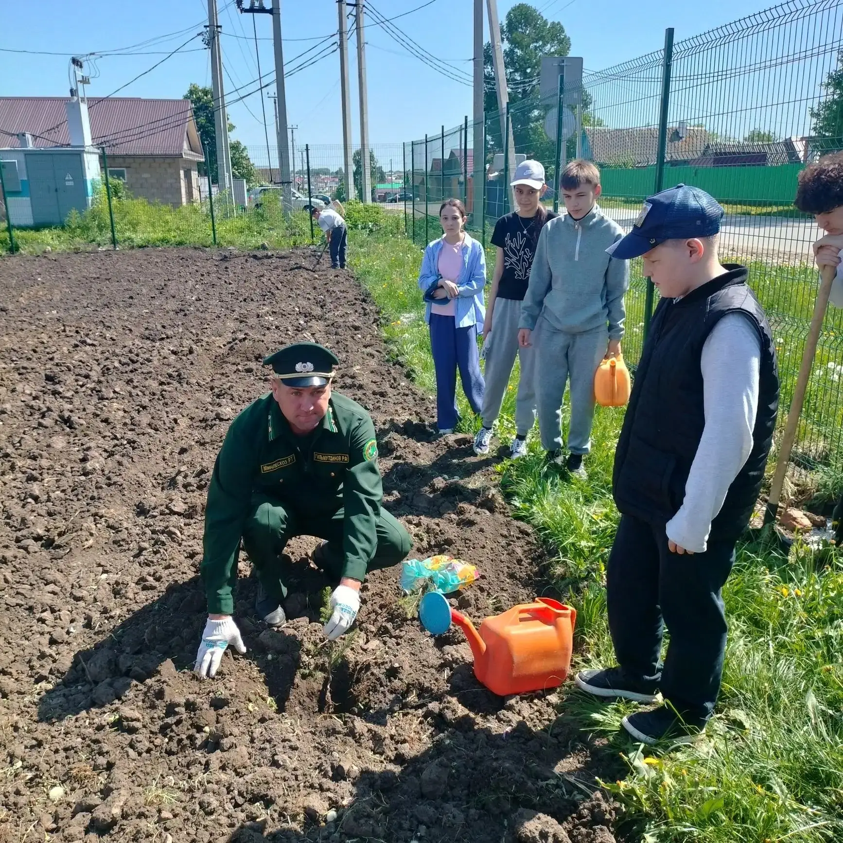 🌳Члены школьных лесничеств Муслюмкинской, Татарско-Баганинской, Лучовской, Юлдузской ш...