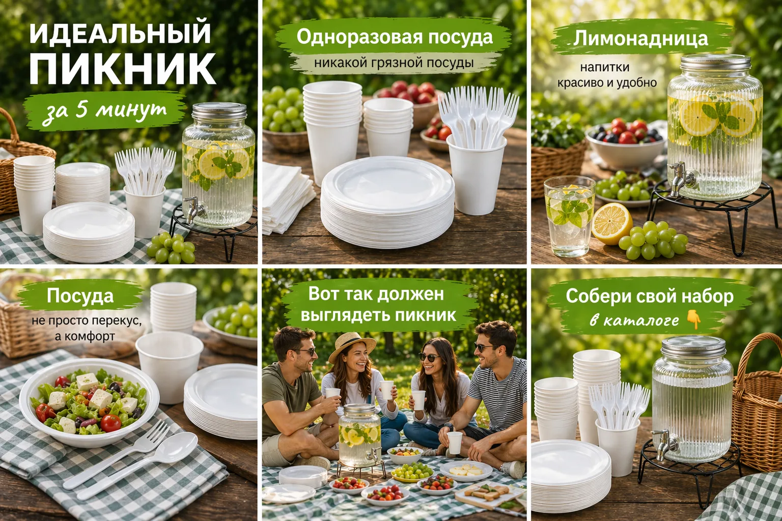 🌿 Пикник за 10 минут — без лишних забот
