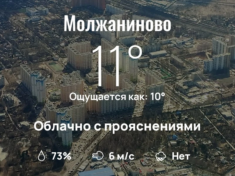 Что с погодой в Молжаниново?