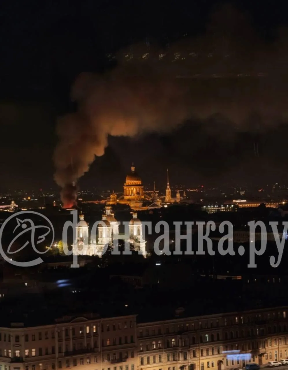 🔥Особняк Ф. Л. Миллера горит в районе Исаакиевского собора