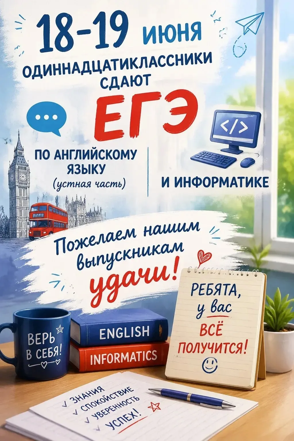 Давайте накидаем нашим одиннадцатиклассникам огонечков 🔥🔥🔥на удачу!!!