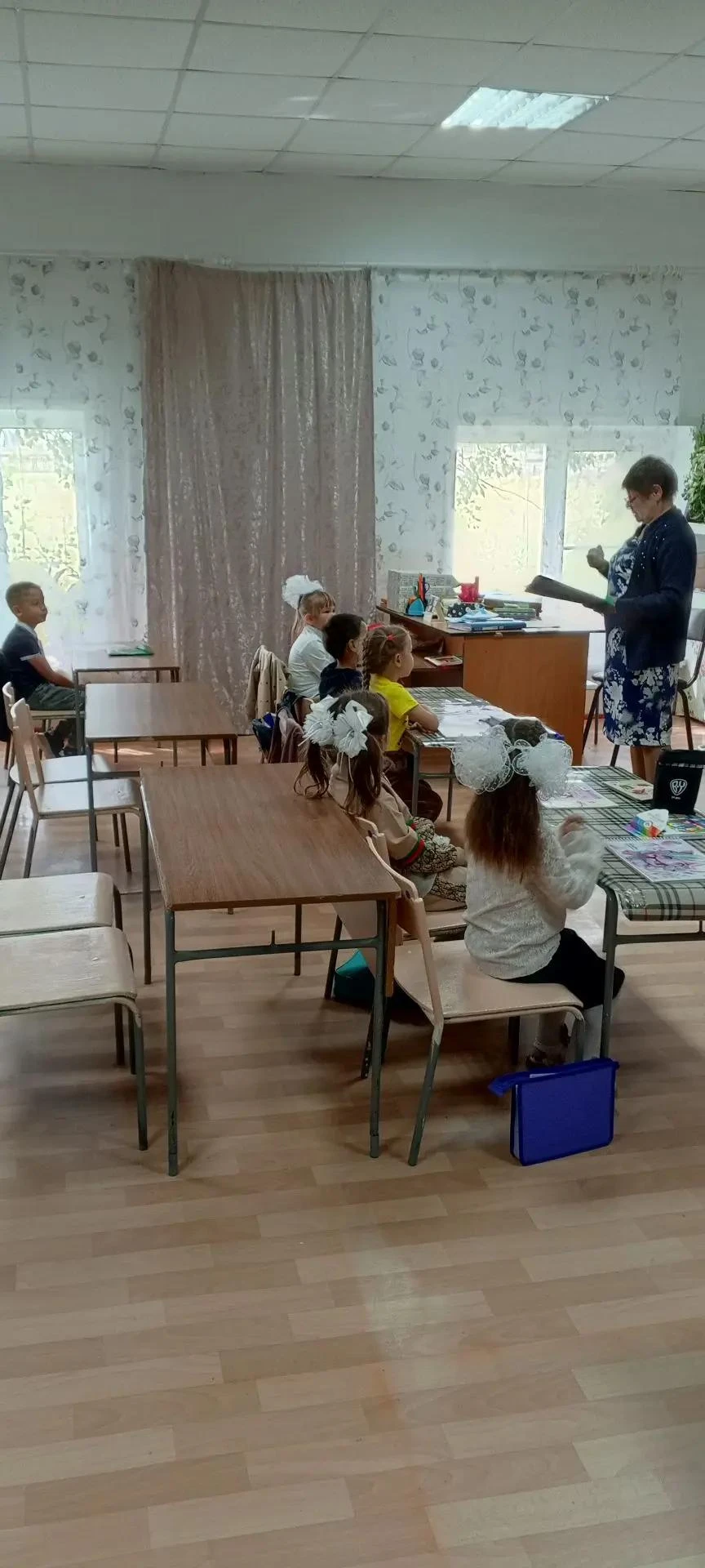 Сегодня в группе дошкольного образования библиотекарь сельской библиотеки Фатюшина С. Д...