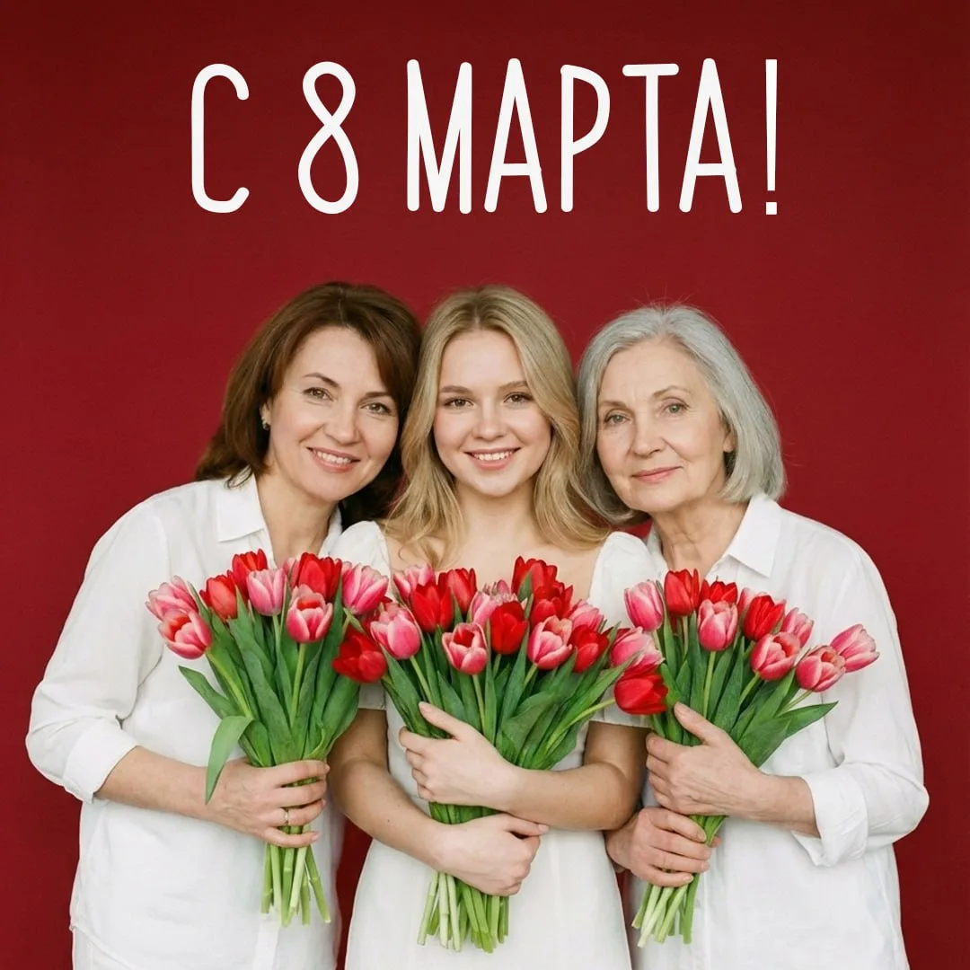 Дорогие женщины, с 8 марта! 💚