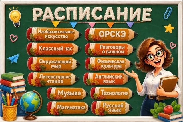 Расписание для начальных классов