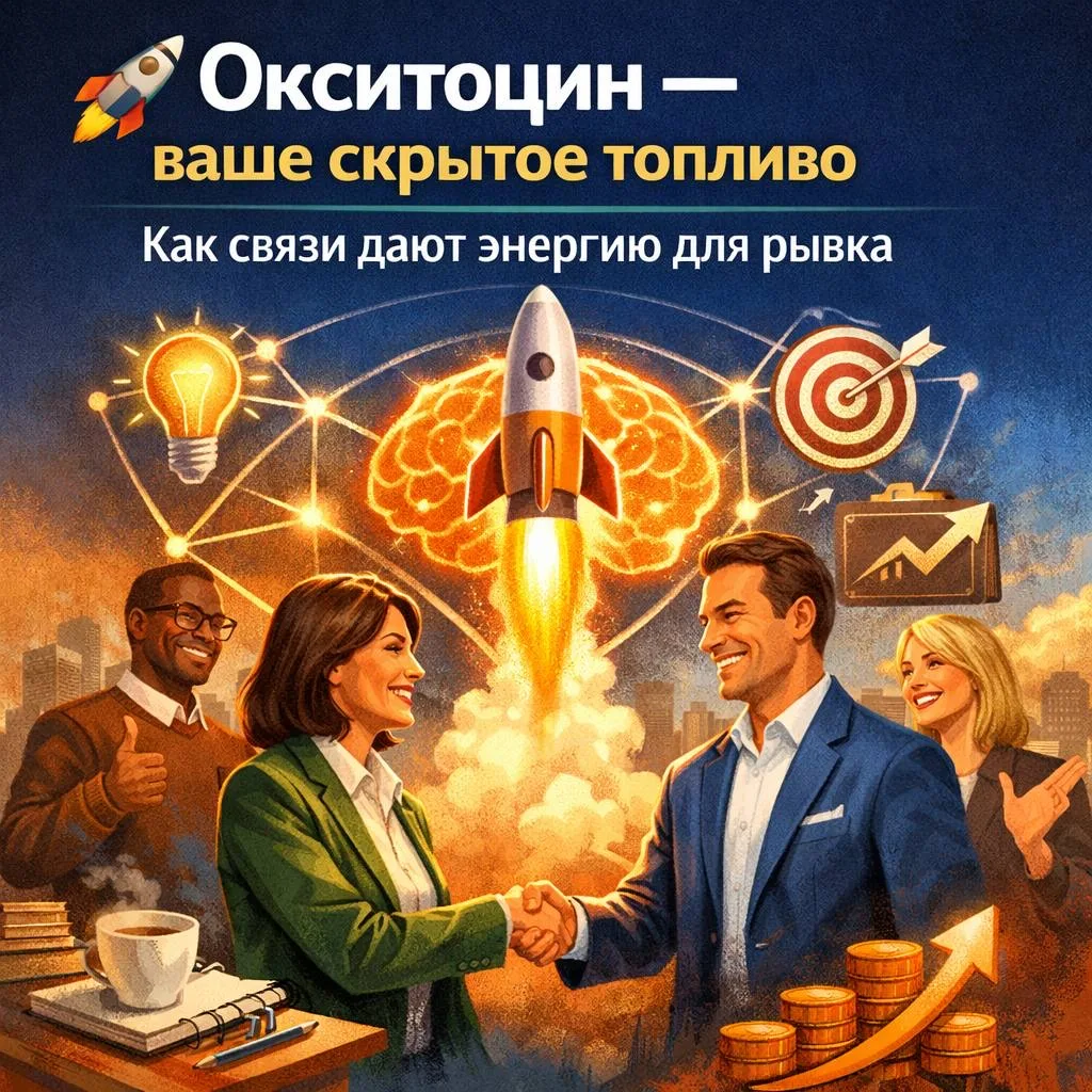 🚀 Окситоцин — ваше скрытое топливо. Как связи дают энергию для рывка