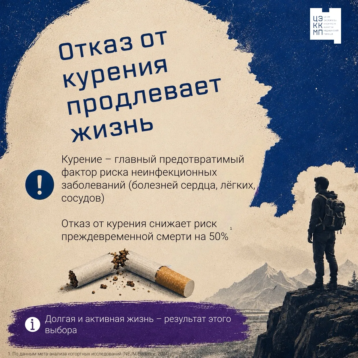 📌Отказ от курения – важный шаг к здоровой и долгой жизни