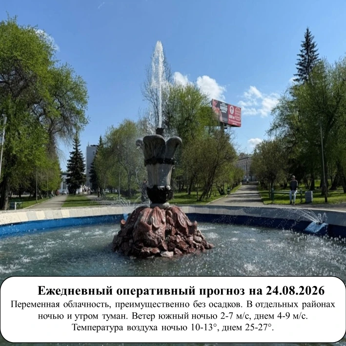 На основании ежедневного оперативного прогноза от ГКУ «ТЦМ»