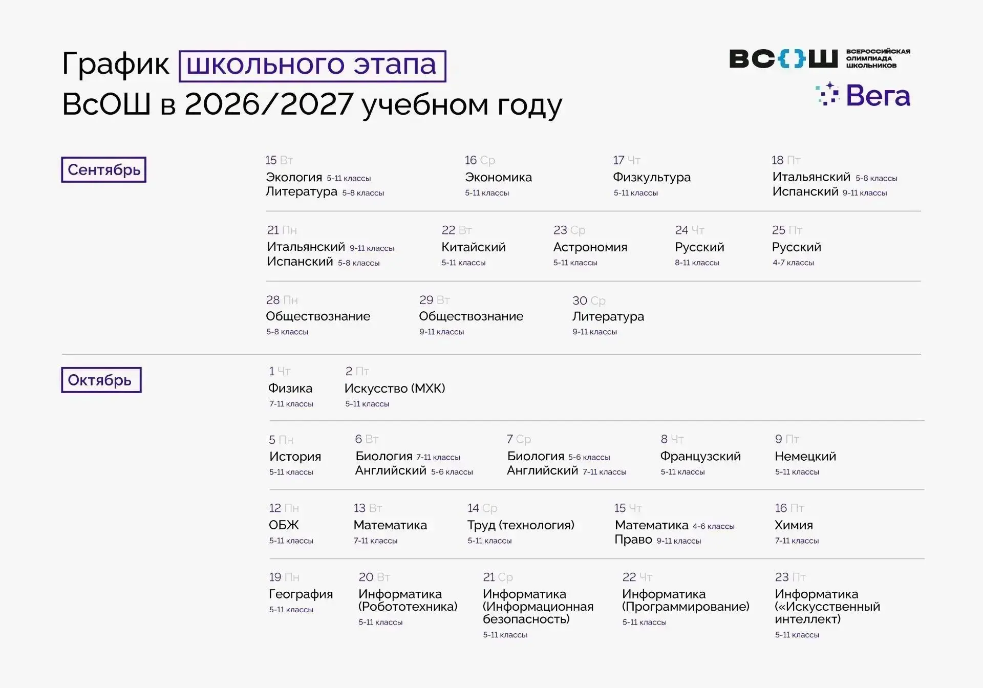 🎉 ВсОШ -  повод зарядиться интеллектуальным азартом! 🎉