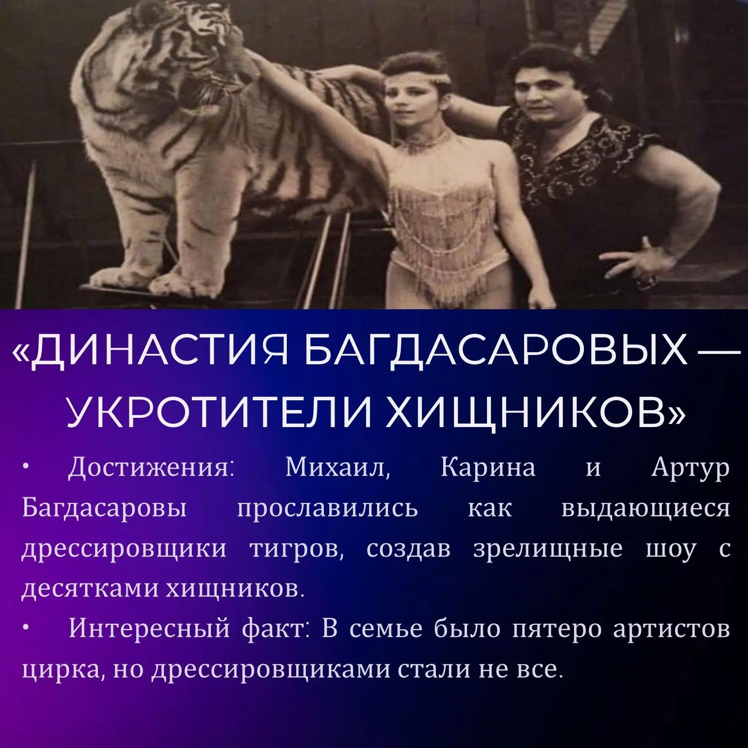 ✨🎭За кулисами русского цирка: Багдасаровы — укротители с железным характером🐅

Русский цирк — это 