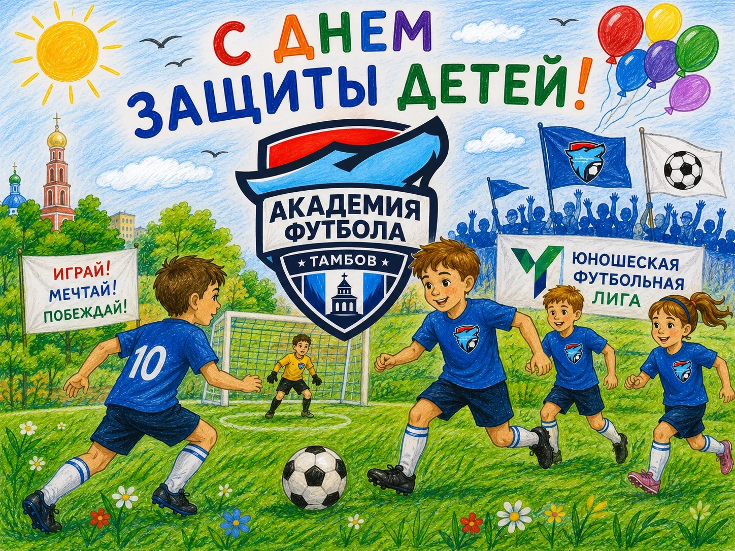 С первым днём лета и Днём защиты детей! ⚽️☀️