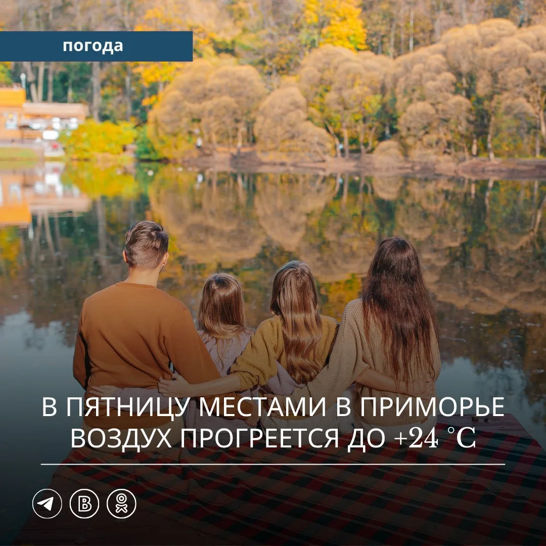 🌤️ В прошедшие сутки Приморский край находился в поле повышенного атмосферного давлени...