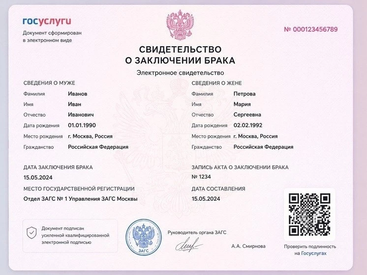 ❗️В ближайшее время в России исчезнут свидетельства о браке
Их переведут в электронный формат.

Мини