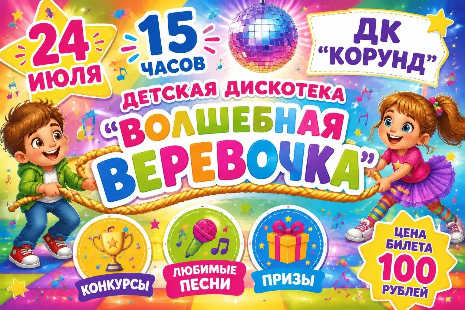 💥Ура! Дискотека!💥 

🤔Что-то давненько мы не танцевали! 😀Пора срочно это исправлять! 🎉24 июля (п