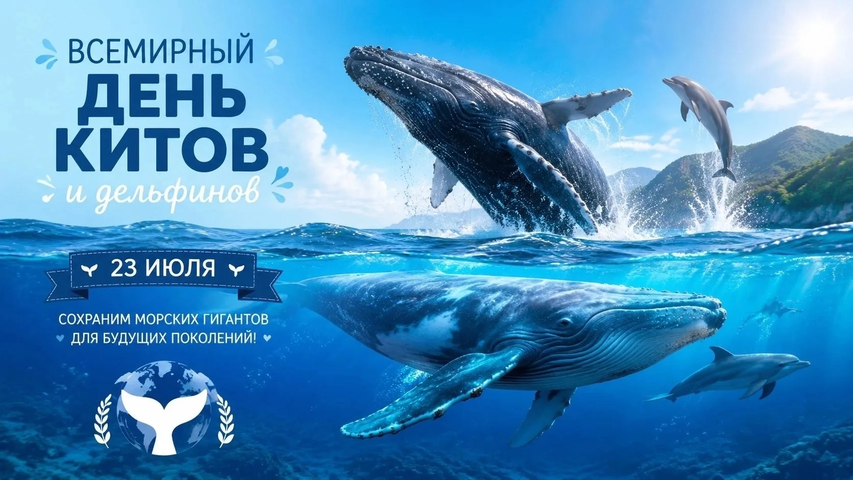 23 июля — Всемирный день китов и дельфинов. Это отличный повод напомнить о том, как хрупок мир океан