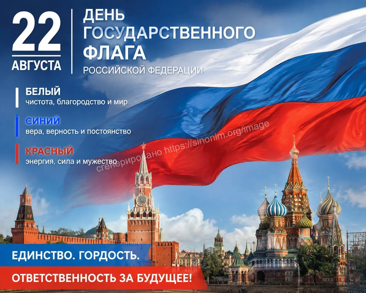 22 августа в нашей стране отмечают День Государственного флага. Это праздник, который о...