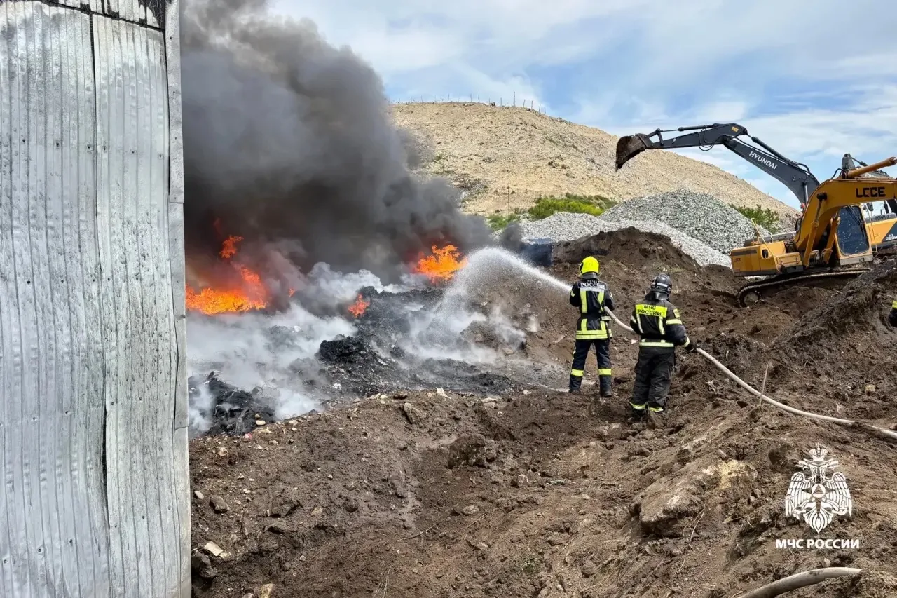Кадры с места тушения пожара 🔥