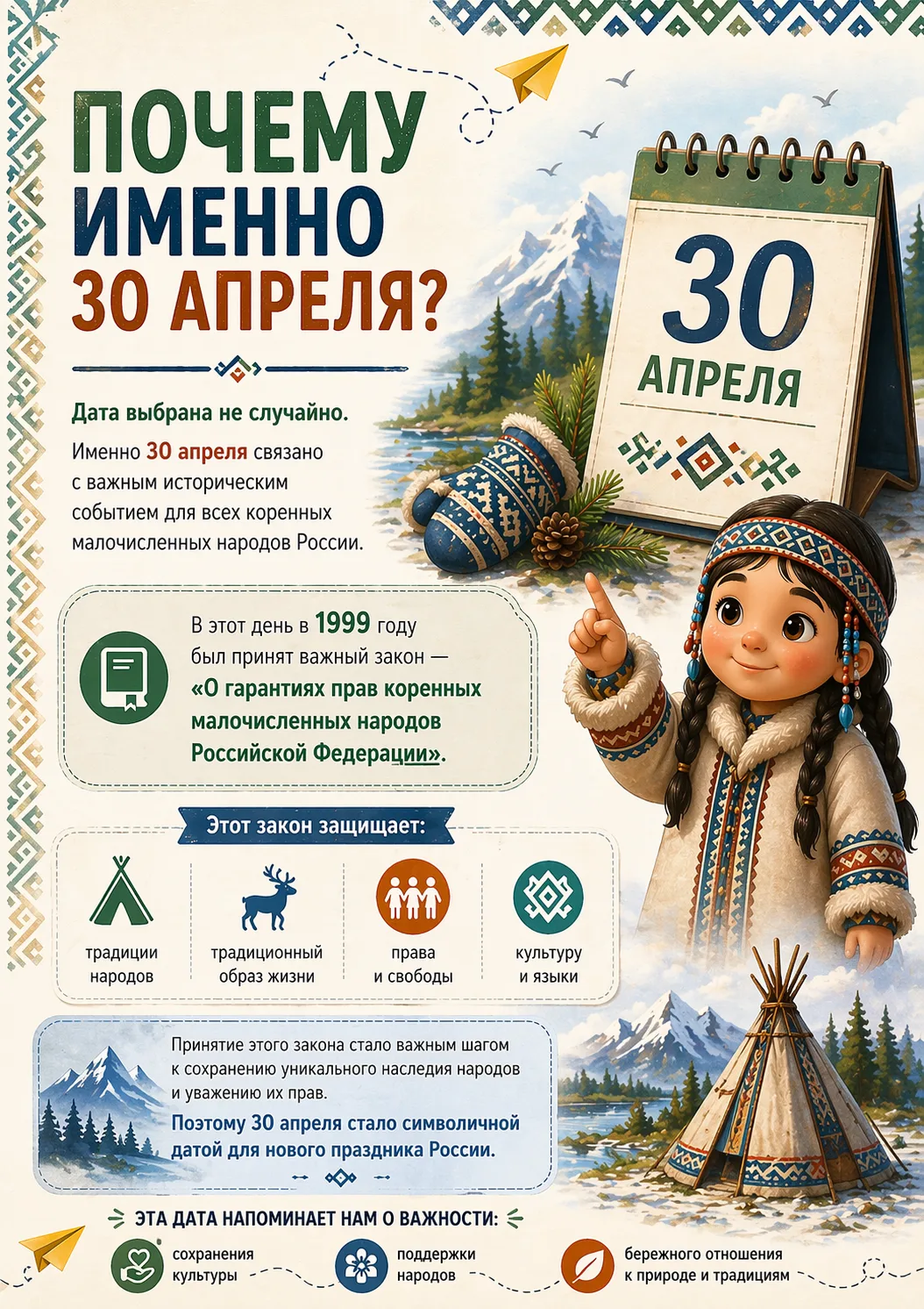 🇷🇺30 апреля - День коренных малочисленных народов Российской Федерации🇷🇺