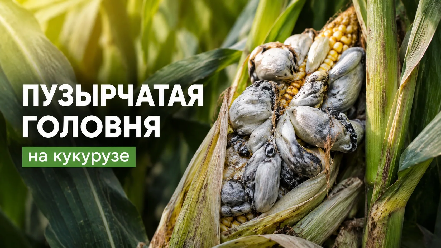 Каждый крупный пузырь на початке может забрать до 60% его массы

Пузырчатая головня кукурузы выгляди