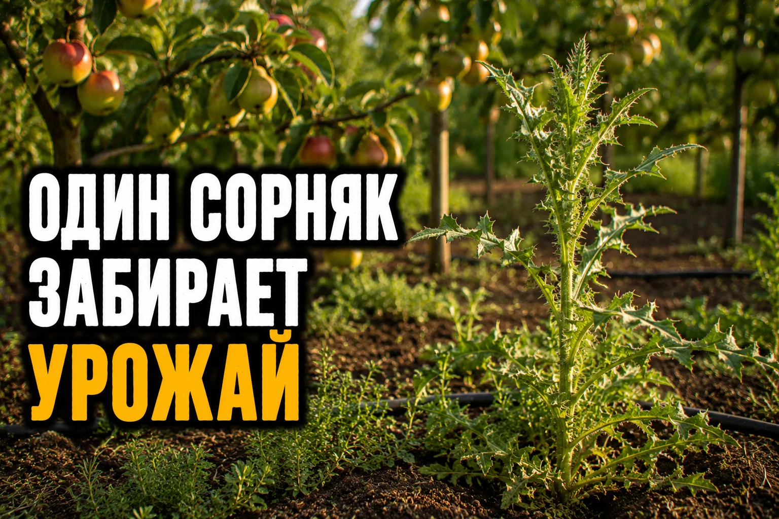 Один сорняк забирает урожай