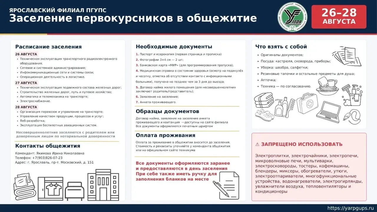 🏠 ОБЩЕЖИТИЕ. ДАТЫ ЗАСЕЛЕНИЯ И ДОКУМЕНТЫ
