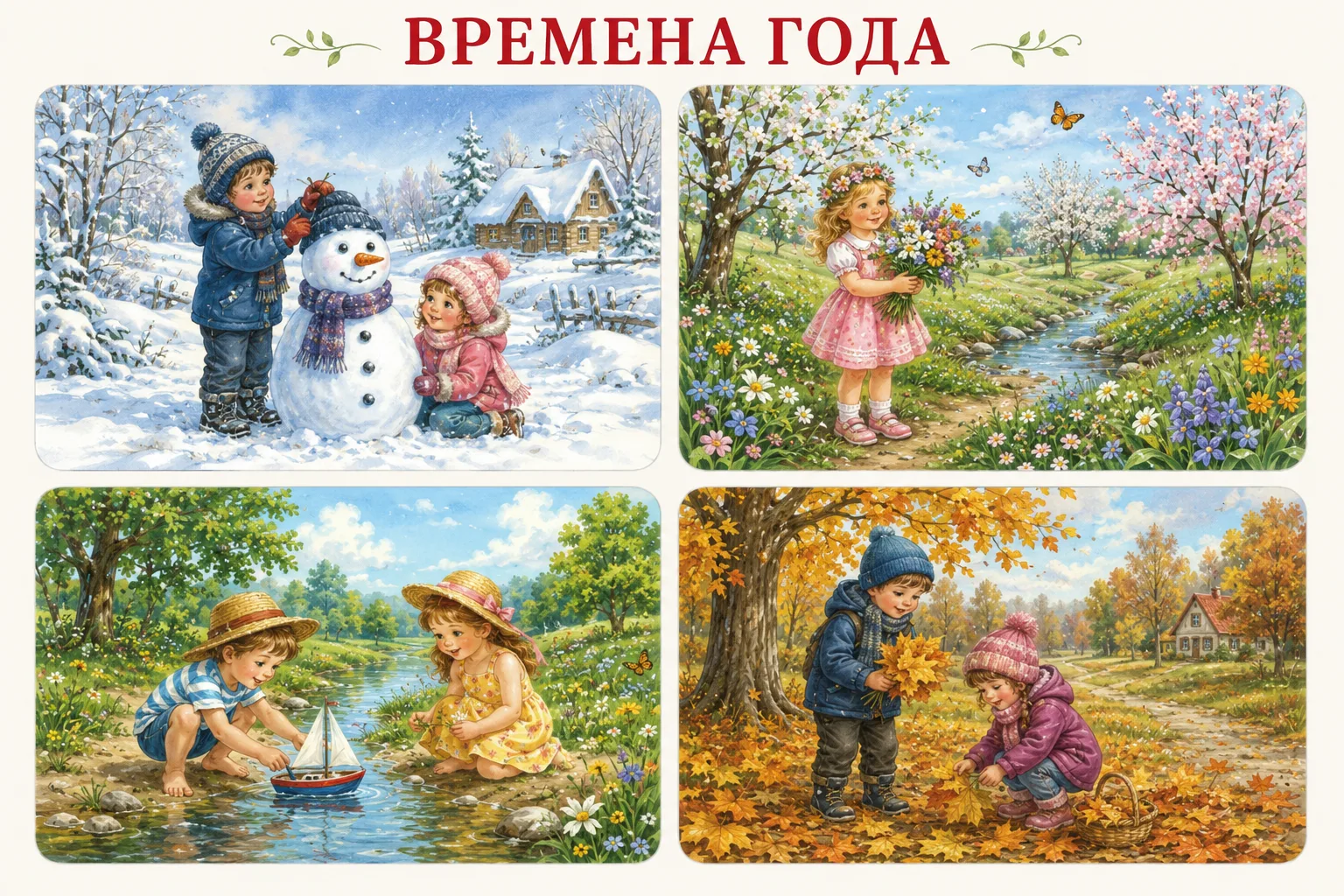 ✨Мнемотаблицы "ВРЕМЕНА ГОДА"