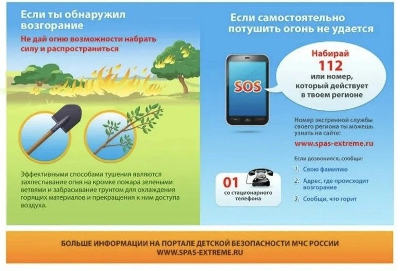 Памятка: «Пожарная безопасность в летний период»