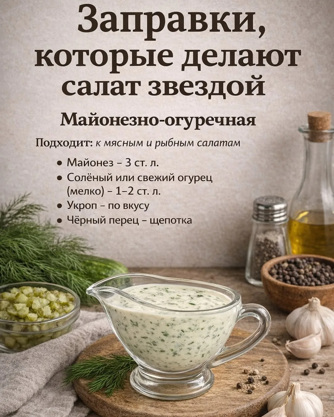 ✨ Заправки, которые делают салат особенным ✨
