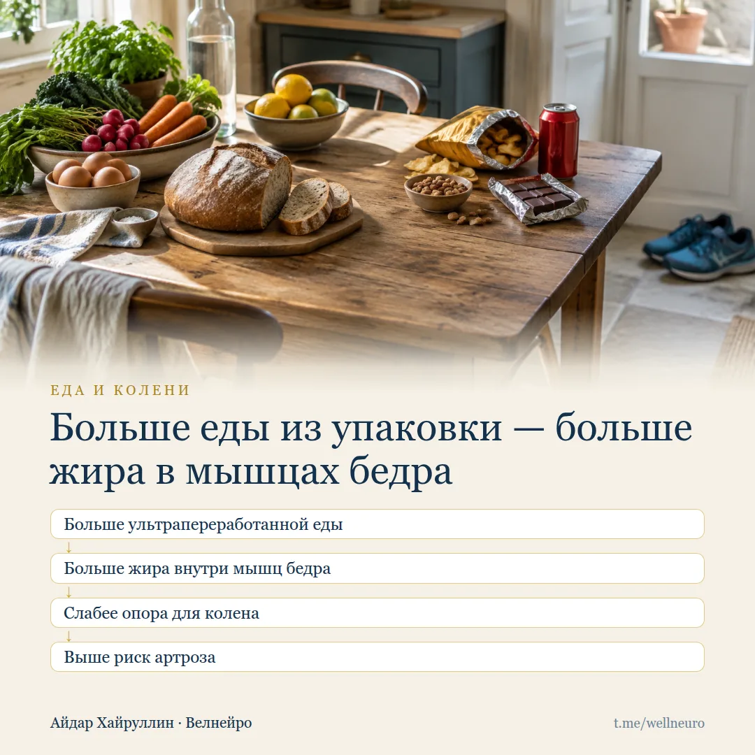 Готовая еда и жир внутри мышц бедра: что показала МРТ