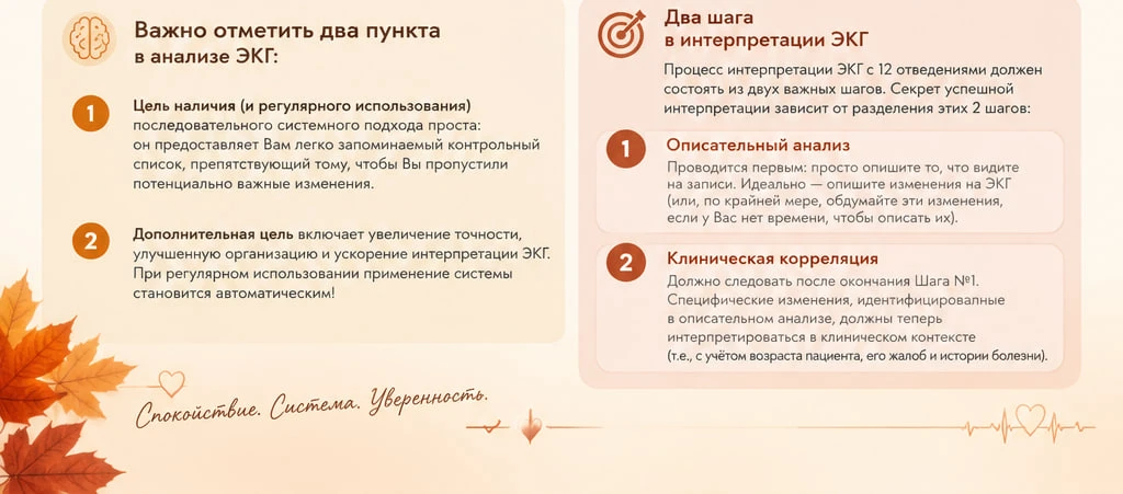 Важно знать цель описания ЭКГ и на сколько, важен описательный анализ и клиническая кор...