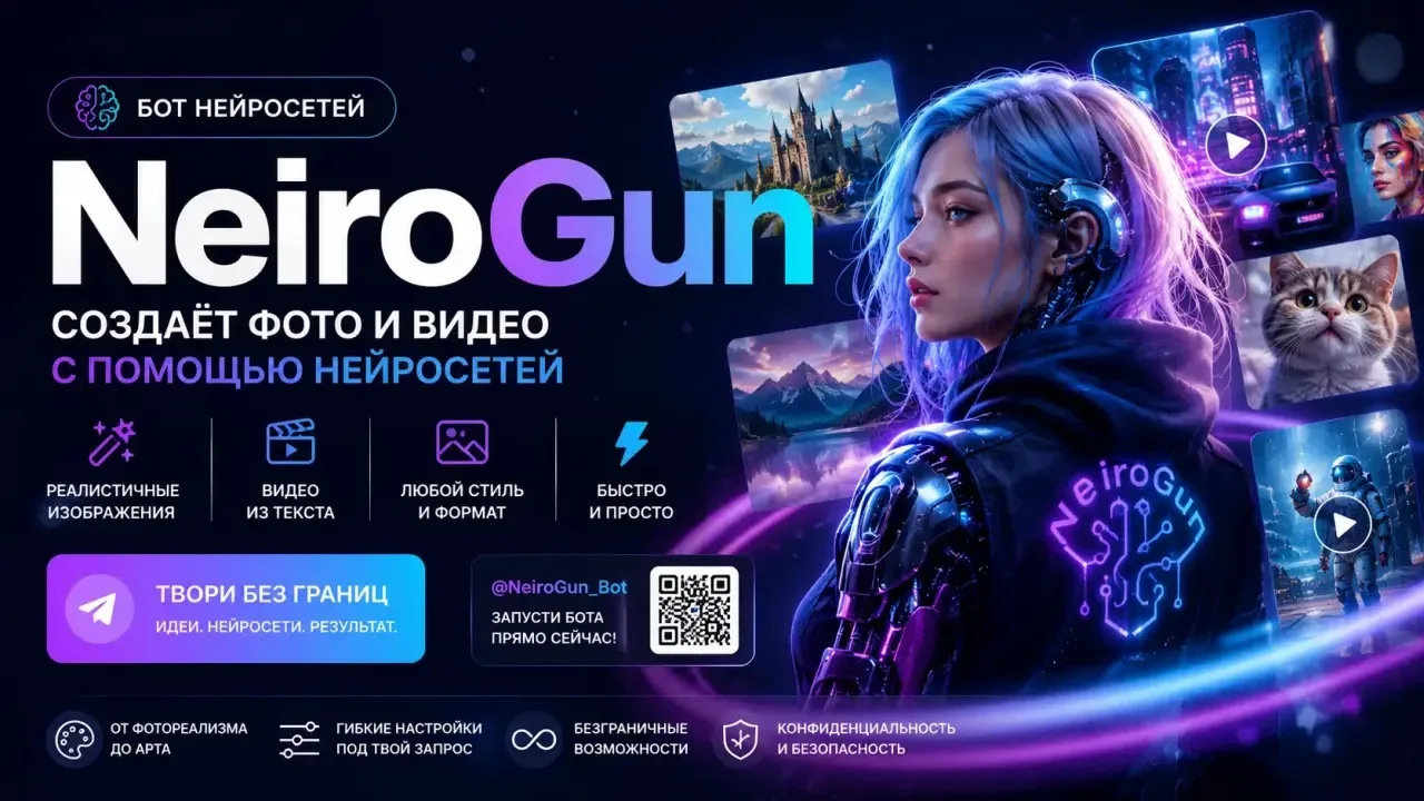 🤖 Бот для создания фото и видео через нейросеть
