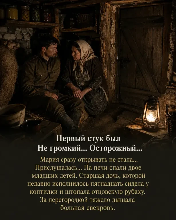 Стук повторился. Три коротких удара. Мария накинула платок и приоткрыла дверь. На крыльце стоял моло