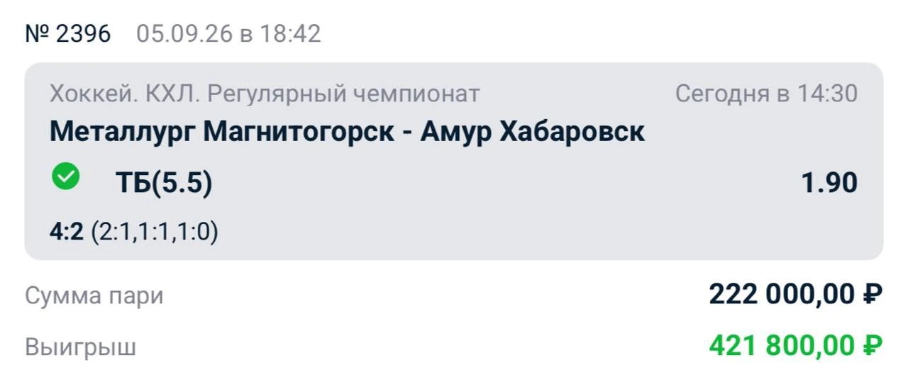 Ну, даже ТС 4:2 угадал.
